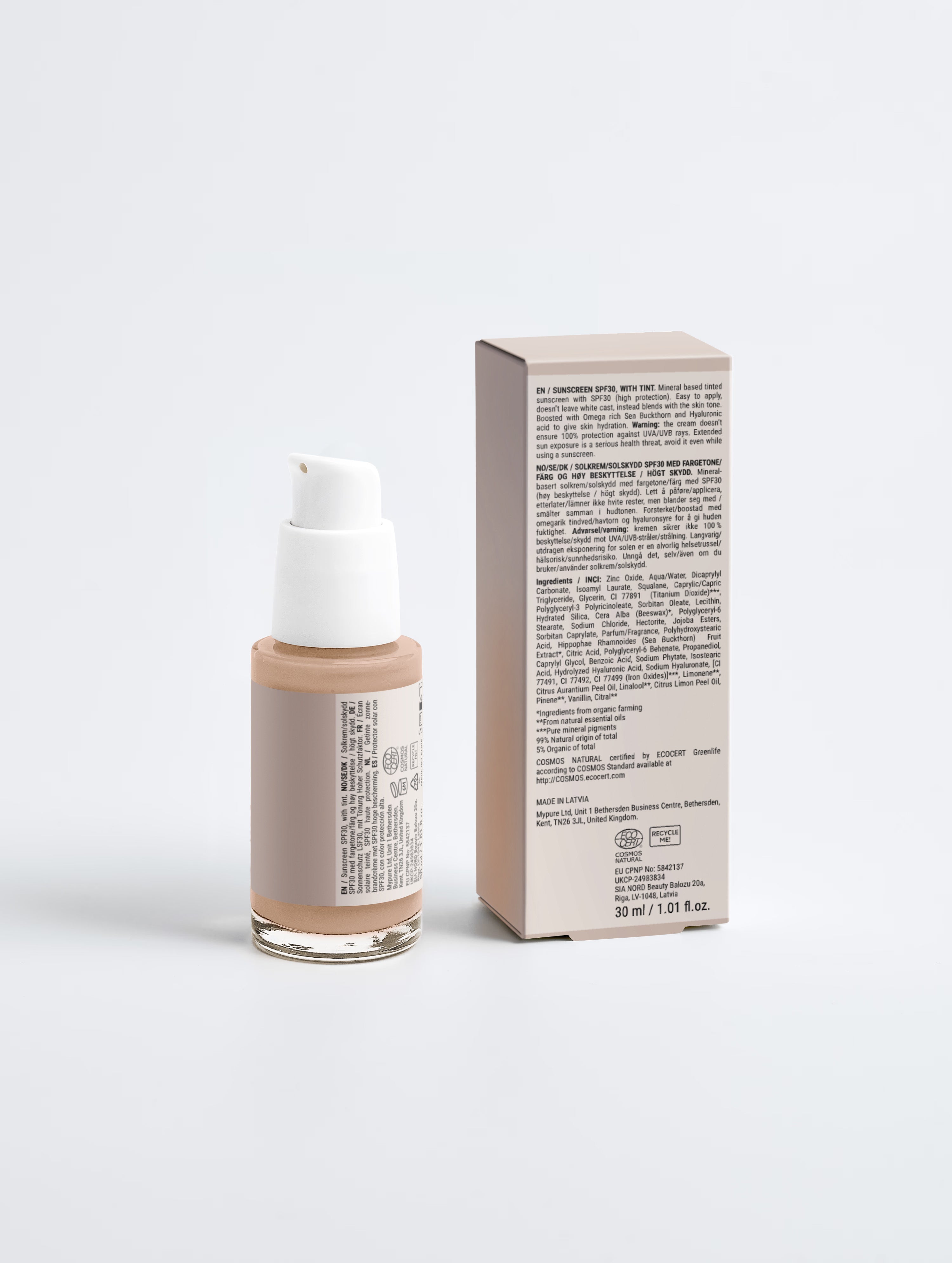 Sunscreen SPF30 with tint